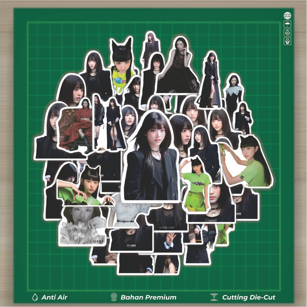 

HOT 50 PCS STIKER Stiker Girl Group New Jeans Haerin Stiker Fashion Cars Decal Dingin Kartu Album Custom Vinyl Anti Air- Sticker Aesthetic Buku Journal Koper Casing HP Tablet Laptop Helm Motor Botol Minum
