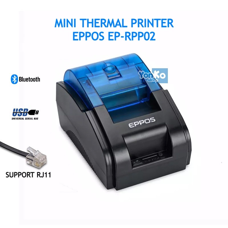 

Mini Printer Thermal Bluetooth EPPOS EP-RPP02 RPP02N RPP02 EP58M 58mm - Support Mokapos