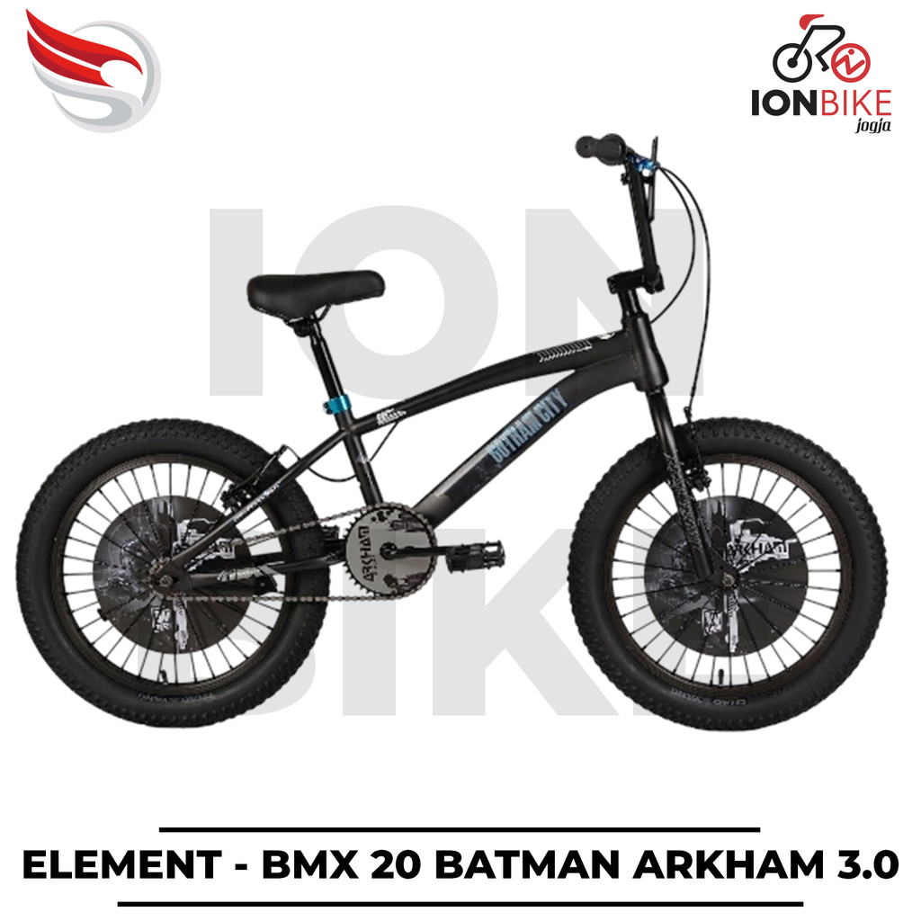 Sepeda BMX 20 Element BATMAN ARKHAM 3.0 Hip Hop Ban Besar Terbaru Rem V-Brake Tebal Awet Anak SD SMP