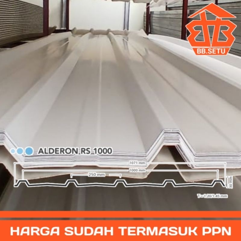 NEW Alderon Rs 1000 Trimdeck Single Layer 4mtr Putih/Biru