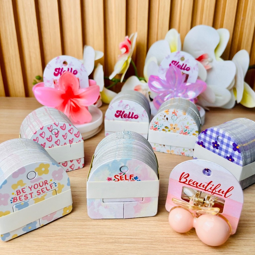 

100 lembar Hangtag Jedai / Alas jedai/ Gantungan jedai/ kertas gantung jedai/ display jedai