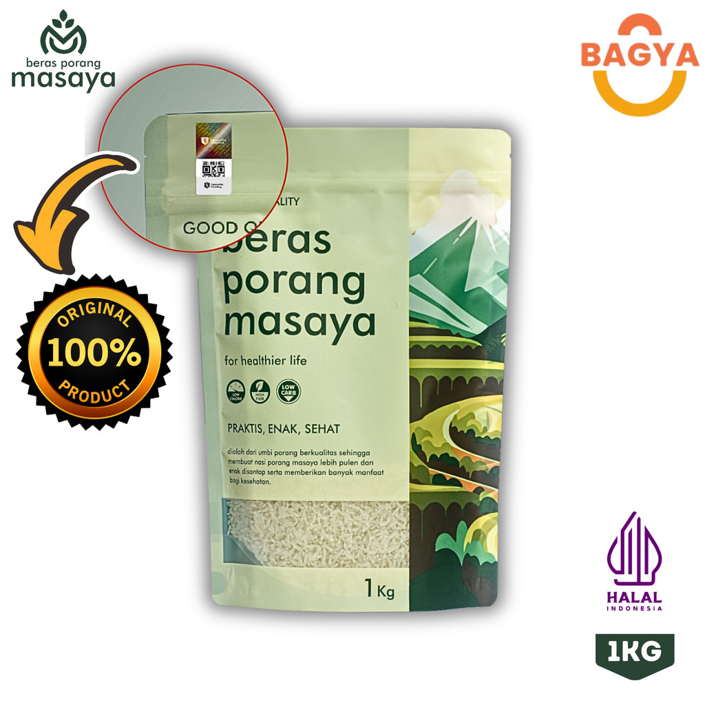 

Masaya Beras Porang 1kg Shirataki Konjac Rice Diet Rendah Kalori