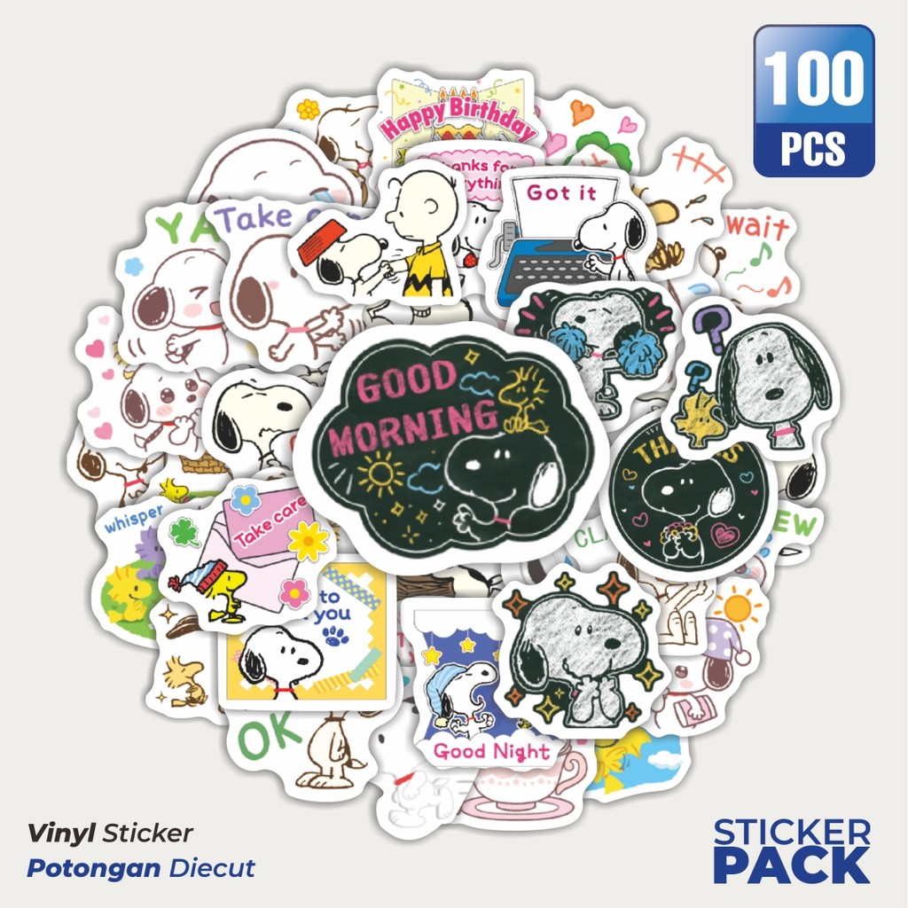 

Terbaru! 50 pcs Stiker Kartun Snoopy V33 Dekorasi Lucu Kreatif untuk Notebook, Skateboard, HP