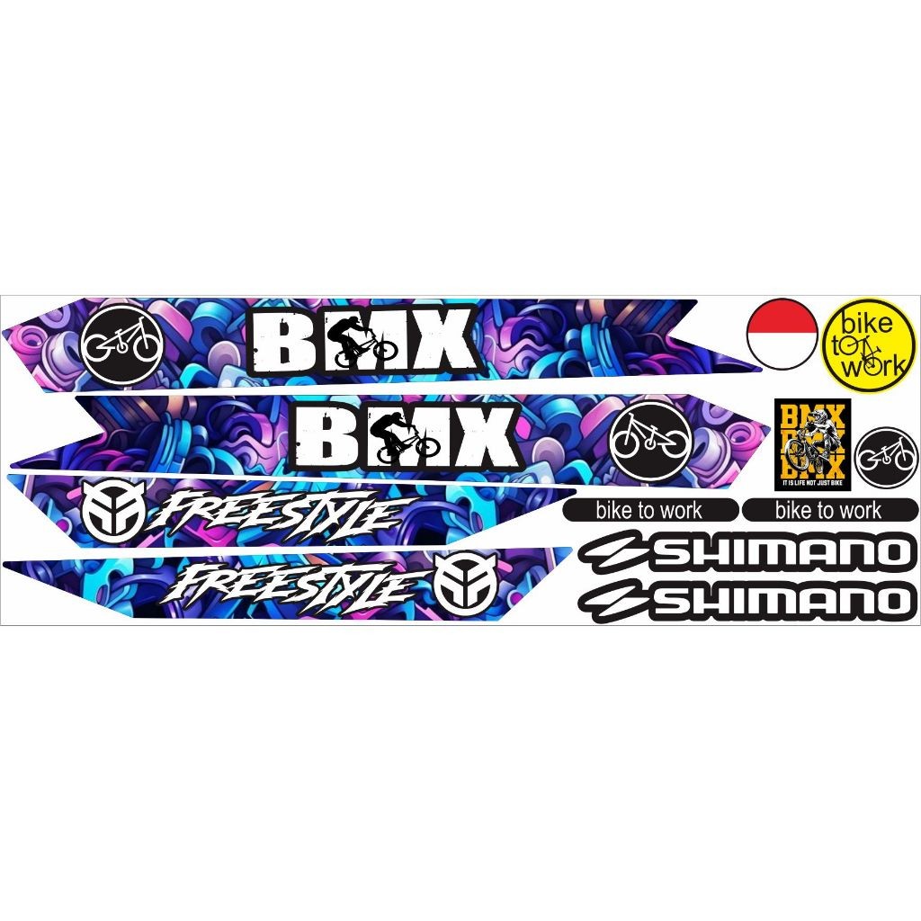 STIKER VARIASI SEPEDAH BMX / STRIPING STIKER BMX NEW STIKER SEPEDAH