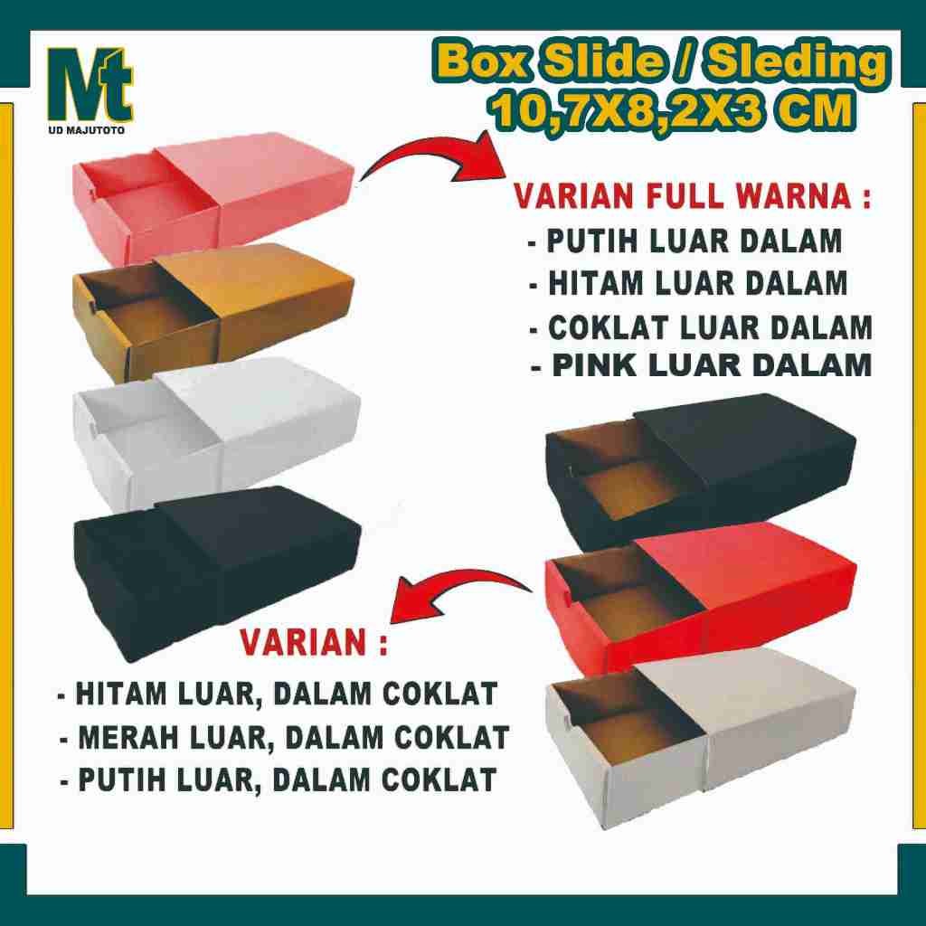 

Box 10,7x8,2x3 cm / Box Sleding / Kardus Polos