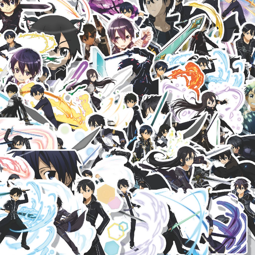 

Stiker Cutting Pack Stiker Anime Kirito [Sword Art Online] Isi 100Pcs Series Aesthetic Lucu Keren Untuk Koper Bahan Vynil
