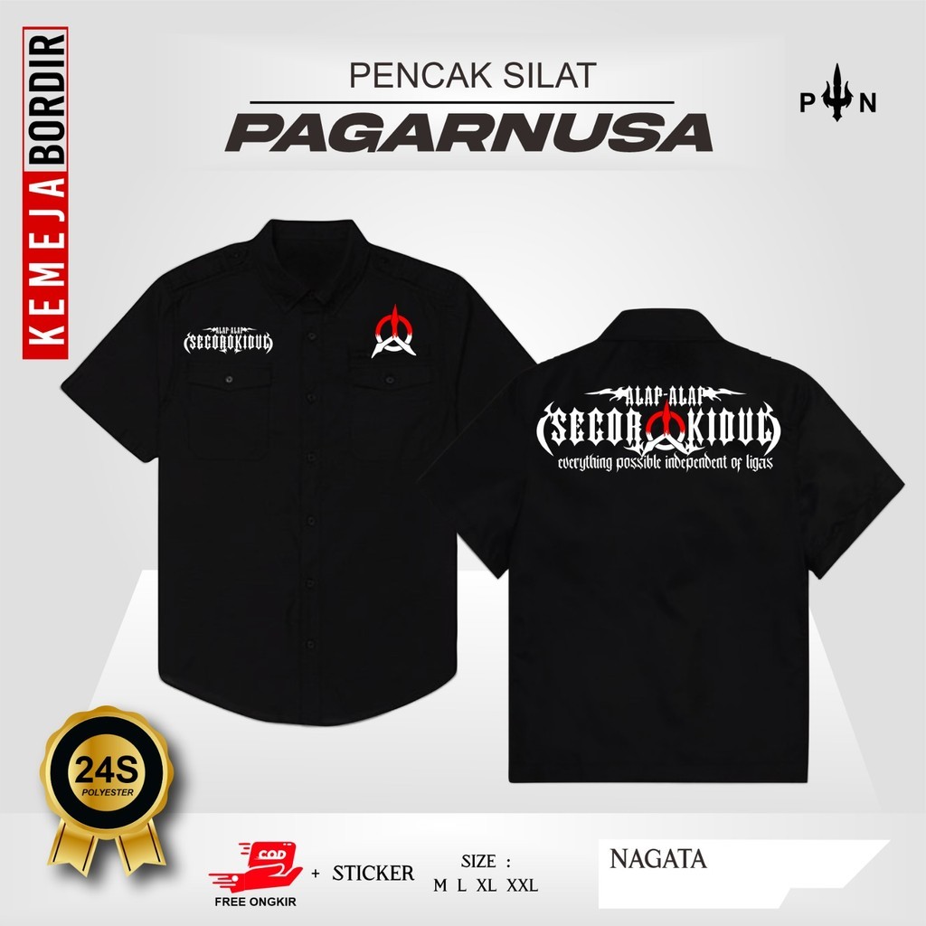 Kemeja PDL Bordir  Pagar Nusa Alap Alap Segoro Kidul Everything Possible Independent Of Ligas By Gal