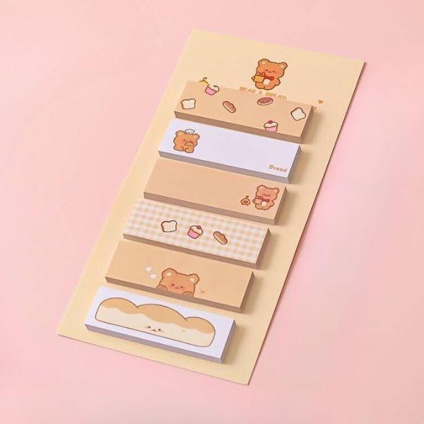 

GTT Sticky Notes Karakter 6 IN 1 Tempelan Kertas isi 120 Lembar Lucu - Cream