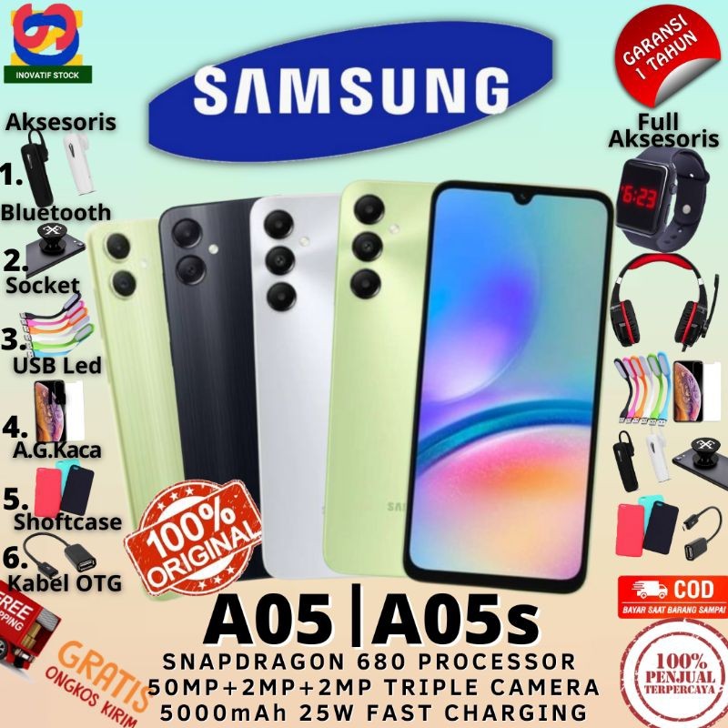 HP BARU SAMSUNG GALAXY A05s | A05 | A04s 4/64GB - 6/128GB RAM upto 12GB GARANSI RESMI 100% ORIGINAL