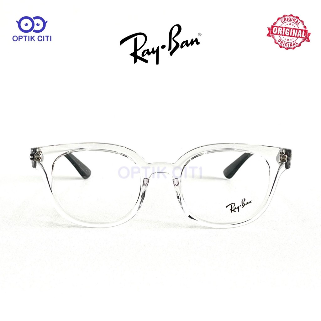 Frame Kacamata Pria Wanita Original Rayban RB 4324 VF - Matte Transparent (5943)