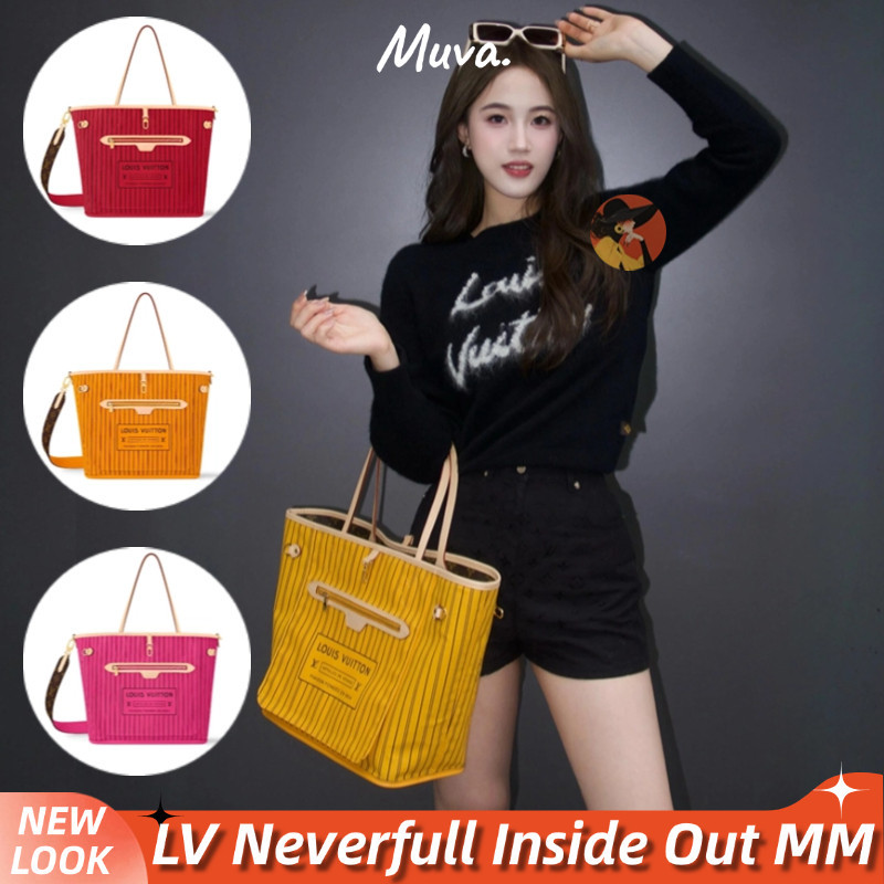 Louis Vuitton LV Bag Neverfull Bandoulière Inside Out MM Tas belanja