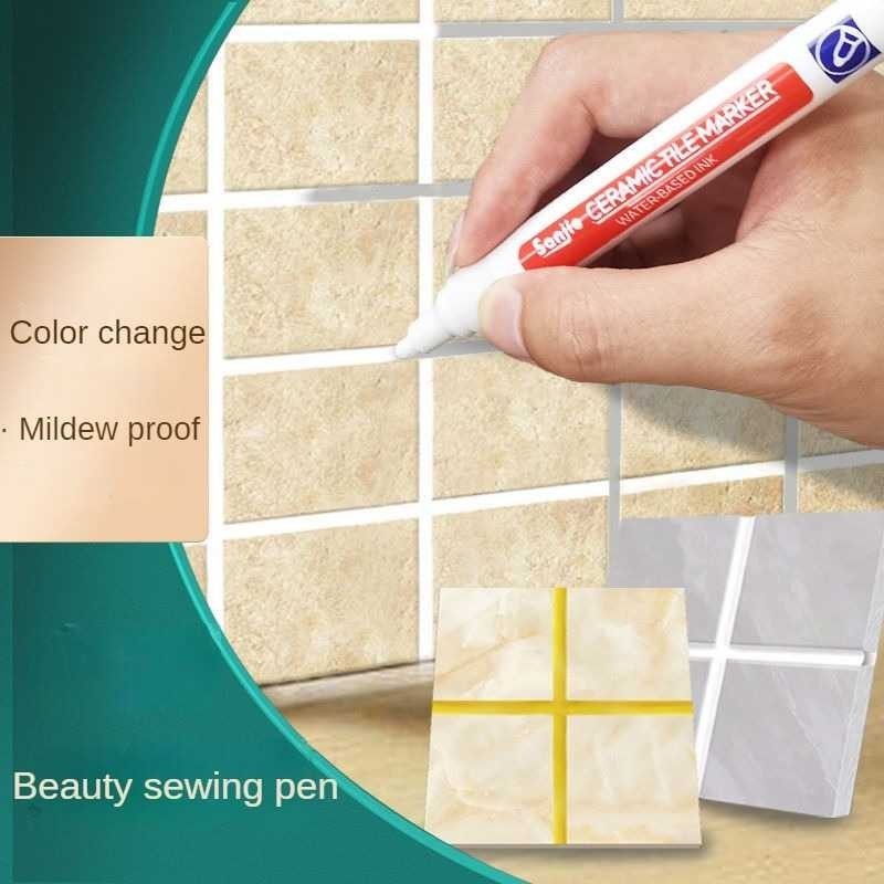 

LCMNCLL Sanjie Tile Grout Marker Reform Wall Seam Pen Spidol Nat Keramik - S-138