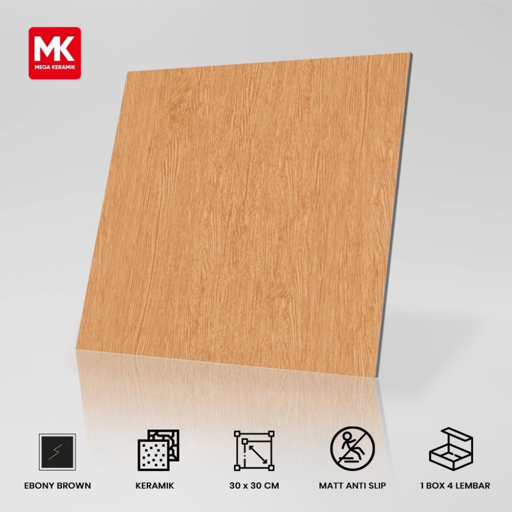 Keramik Lantai Matt Eboni Brown 30x30 Best Seller