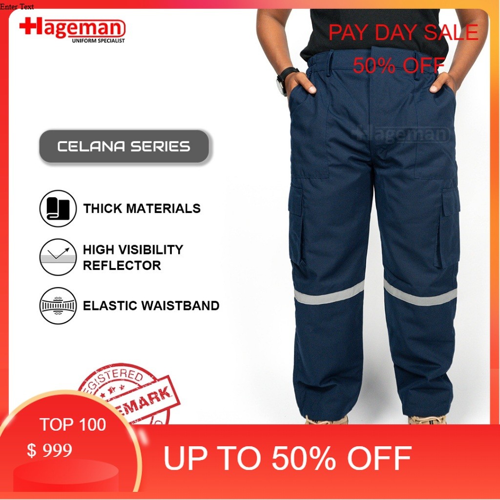 Hageman - Celana Safety / Celana Wearpack Safety Warna Biru Navy