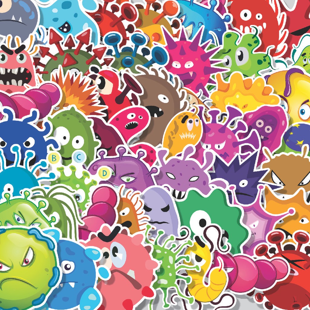 

Stiker Cutting Pack Stiker Virus - virus Mix Isi 100Pcs Series Aesthetic Lucu Keren Untuk Koper Bahan Vynil