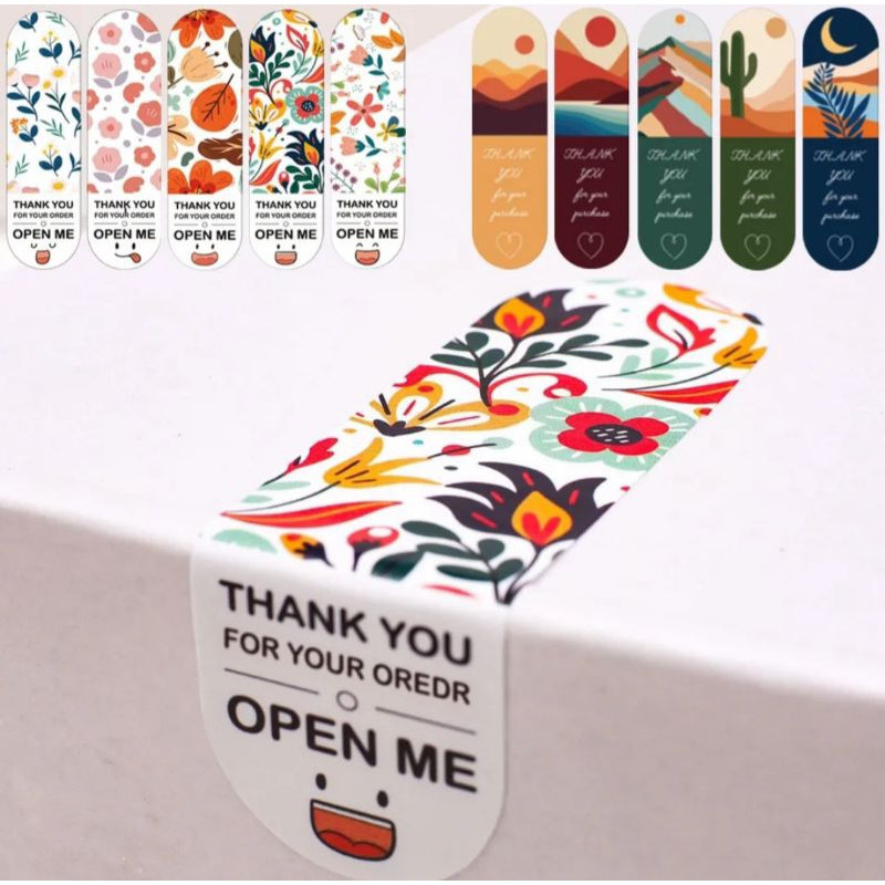 

Stiker . Label Panjang Segel Makanan / Stiker Thank You Terima Kasih Packaging Usaha / Stiker Natal Merry Christmast