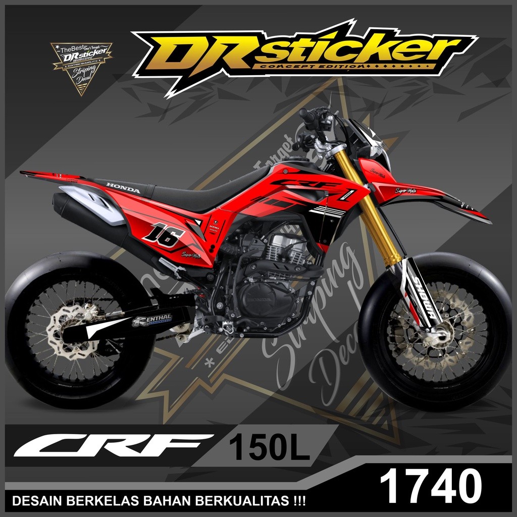 decal crf 150 l full body stiker motor crf 150 l full body decal crf hologram aksesoris motor desain