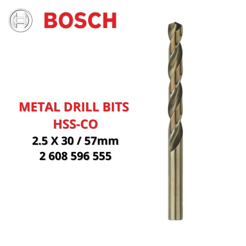 BOSCH MATA BOR BESI 2.5MM HSS CO STENLISS / HSS-CO 2.5 MM