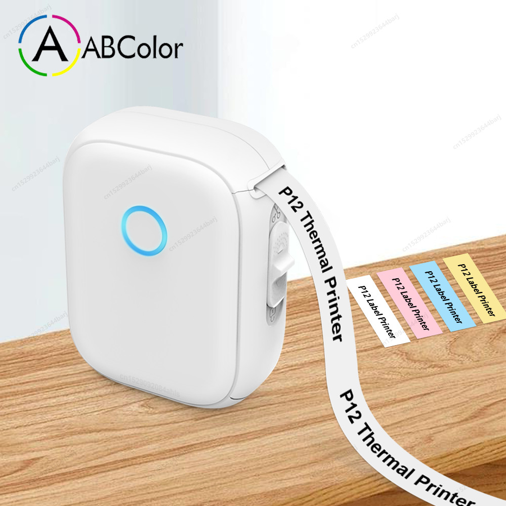 

Inkless Label Printer P12 Auto Cut Thermal Label Maker Similar as D11 D110 D101 Label Machine or 1PK P12 Continuous Label Paper