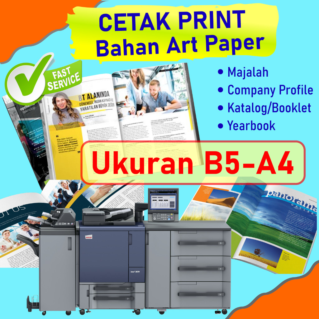

CETAK MAJALAH, BUKU/ Company Profile /Booklet (ART PAPER Super Glosy 120g -150 gsm)