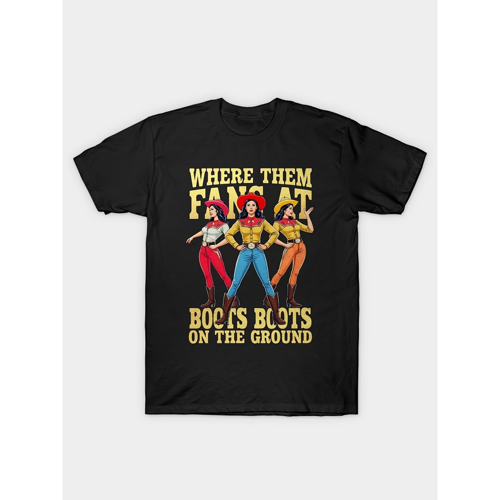 Kaos Wanita Boot Kipas Koboi - Cocok untuk Hadiah, Bahan Adem