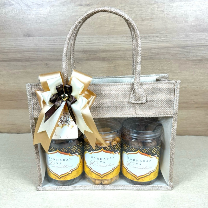 

Tas Keranjang mika Hampers Tas Anyam Mika Keranjang goni mika