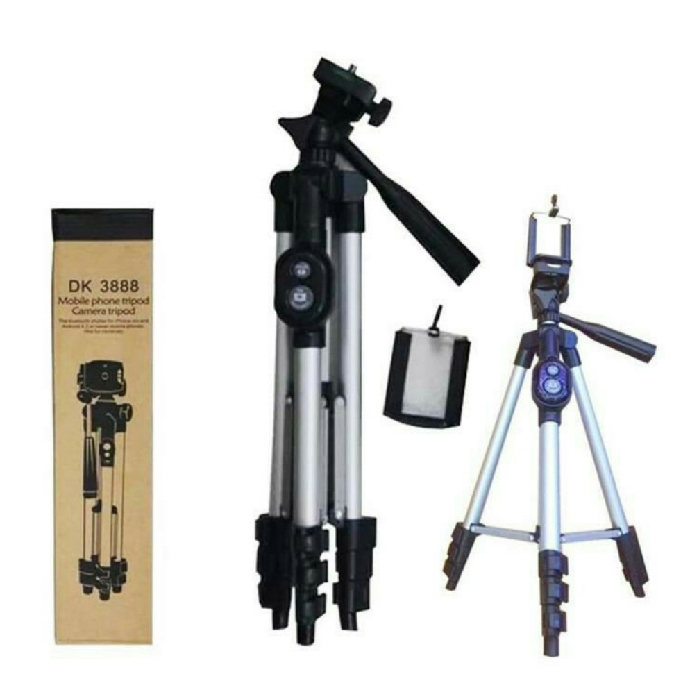 Tripod Bluetooth DK-3888 Kaki 1 Meter Universal HP Kamera Free Sarung & Remote / Tripod With Remote 