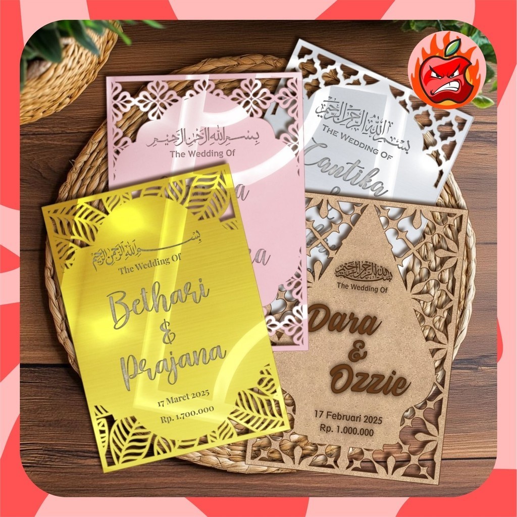 Mahar akrilik pernikahan | Seserahan pernikahan | Mahar aesthetic akrilik gold silver | Souvenir per