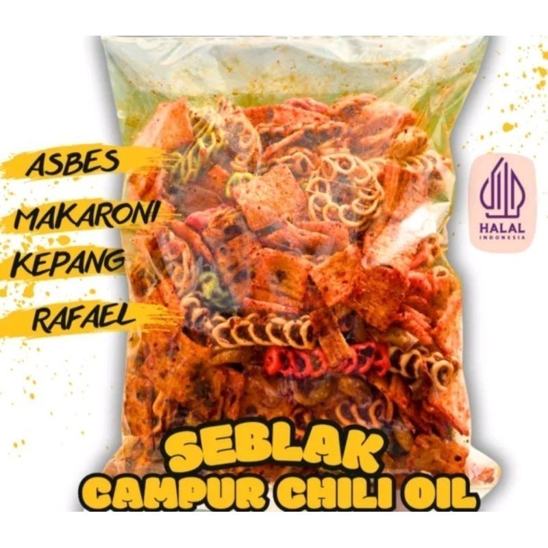 

500gr Seblak Campur Pedas Gurih Daun Jeruk Chili Oil ONAH Sagala Aya MIX Gurih Lezat