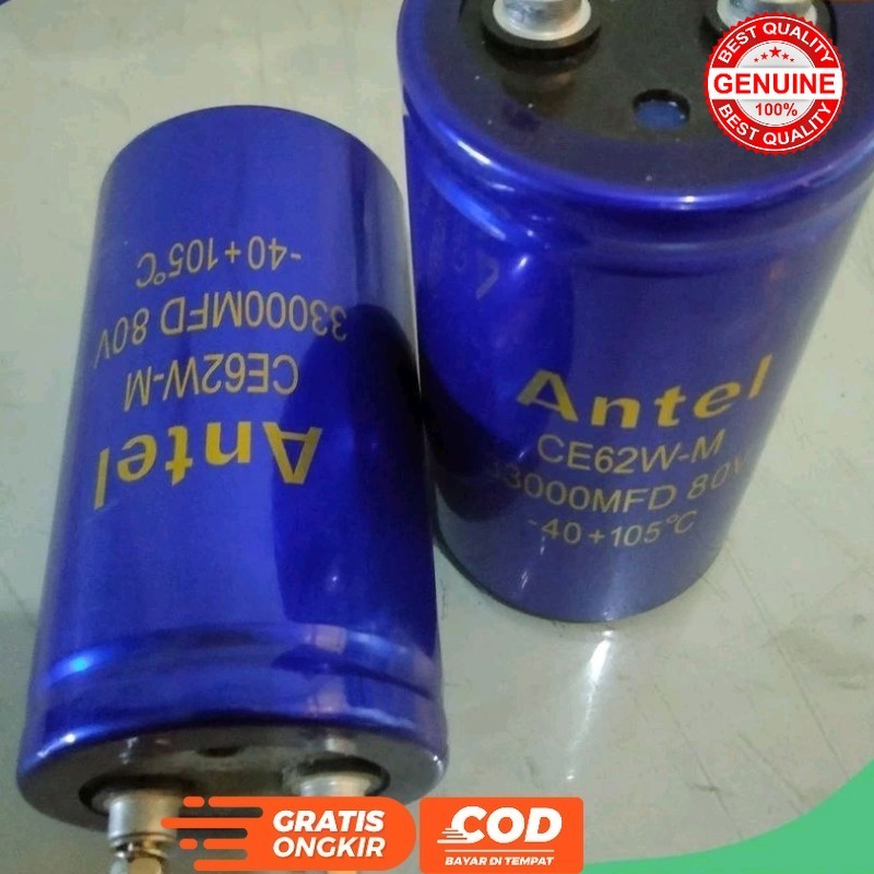 KAPASITOR ELKO 33.000UF 80VOLT ELCO 33000 UF 80 V ANTEL