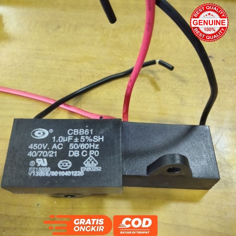 CAPASITOR KIPAS KOTAK 1 UF 450 VAC 1UF 450 VOLT