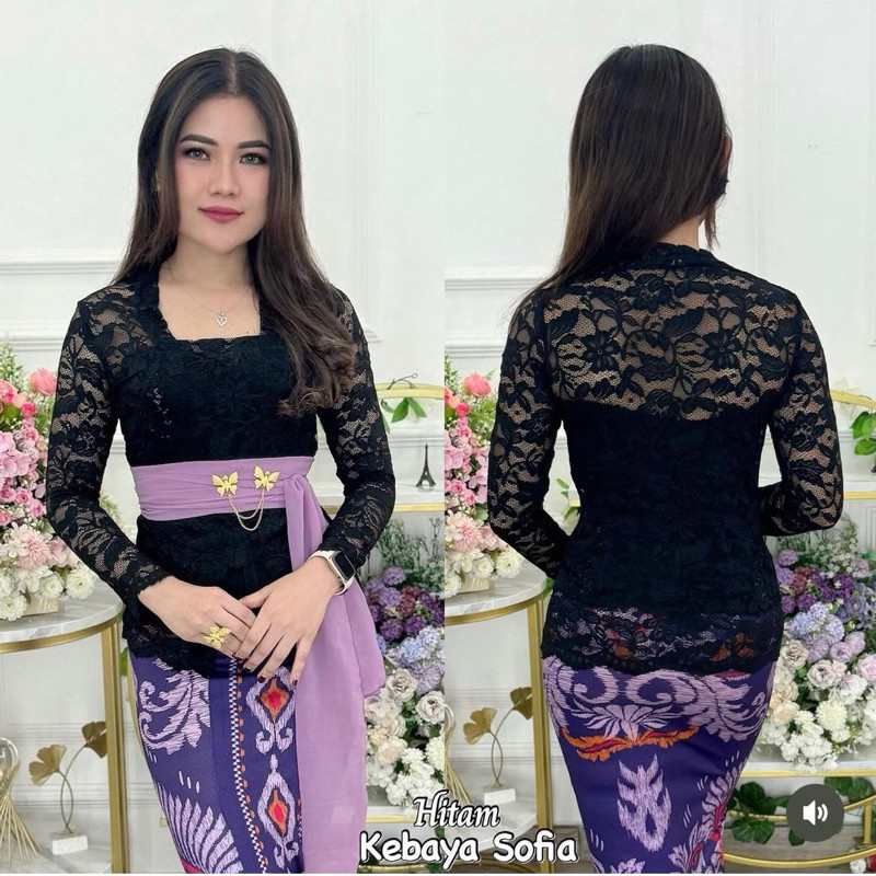 (TERLARIS)Kebaya Brokat Jadi  Sofia /Kebaya Bali Modern Kutubaru Modern / Kebaya Kutubaru | Kebaya B