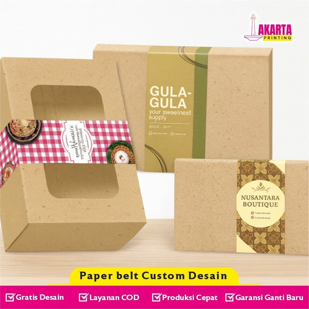 Paper Belt Custom Packaging Sleeve Free Design Label Hampers Paper Sleeve Label Segel Box Souvenir