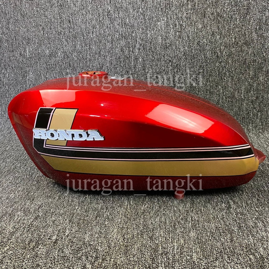 Tangki CB 125 Cat Grafis Merah Emas – Tangki Bensin Honda CB125