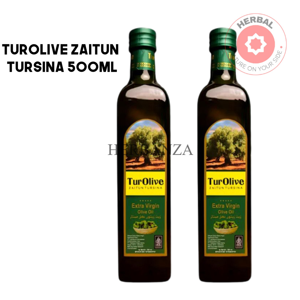 

2 BOTOL Minyak Zaitun Turolive Tursina HNU 500ml – Extra Virgin Olive Oil Original
