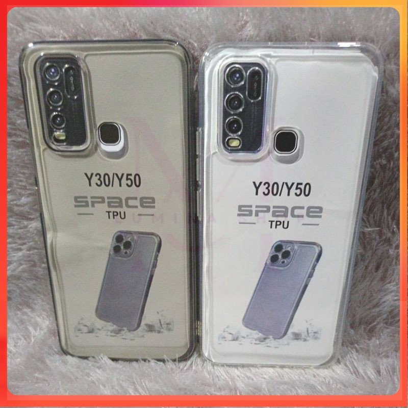 PROMO+COD Softcase Casing Vivo Y30 Y30i Y50/1938/1935 Silikon Bening Transparan Pelindung Belakang H