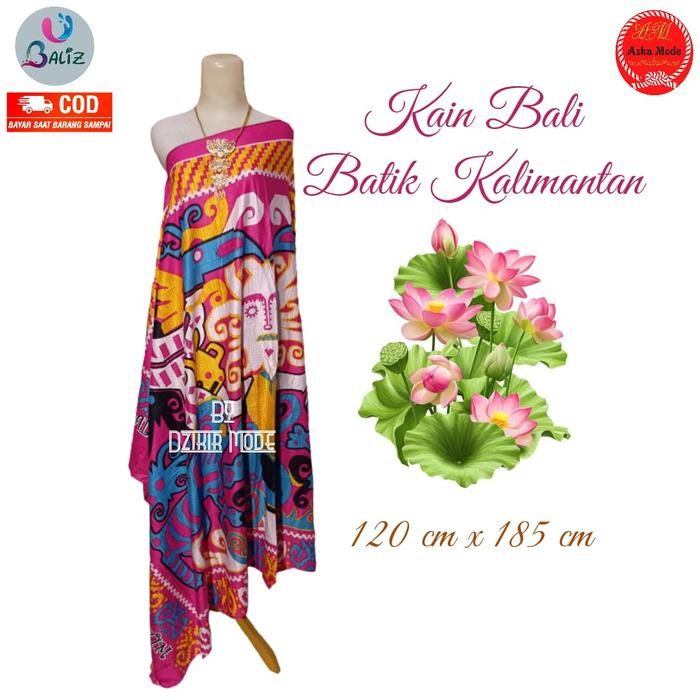 𓇼 Trend Accessories Wanita 𓇼 Kain Bali Pantai - Kain Bali Motif Batik Kalimantan Warna JUMBO - Sarun