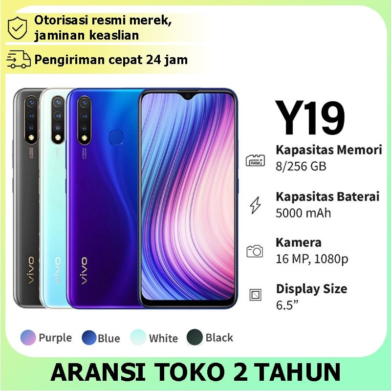 CASEORY hp vivo Y19 ram8 256GB 6.53 inch murah smartphone handphone