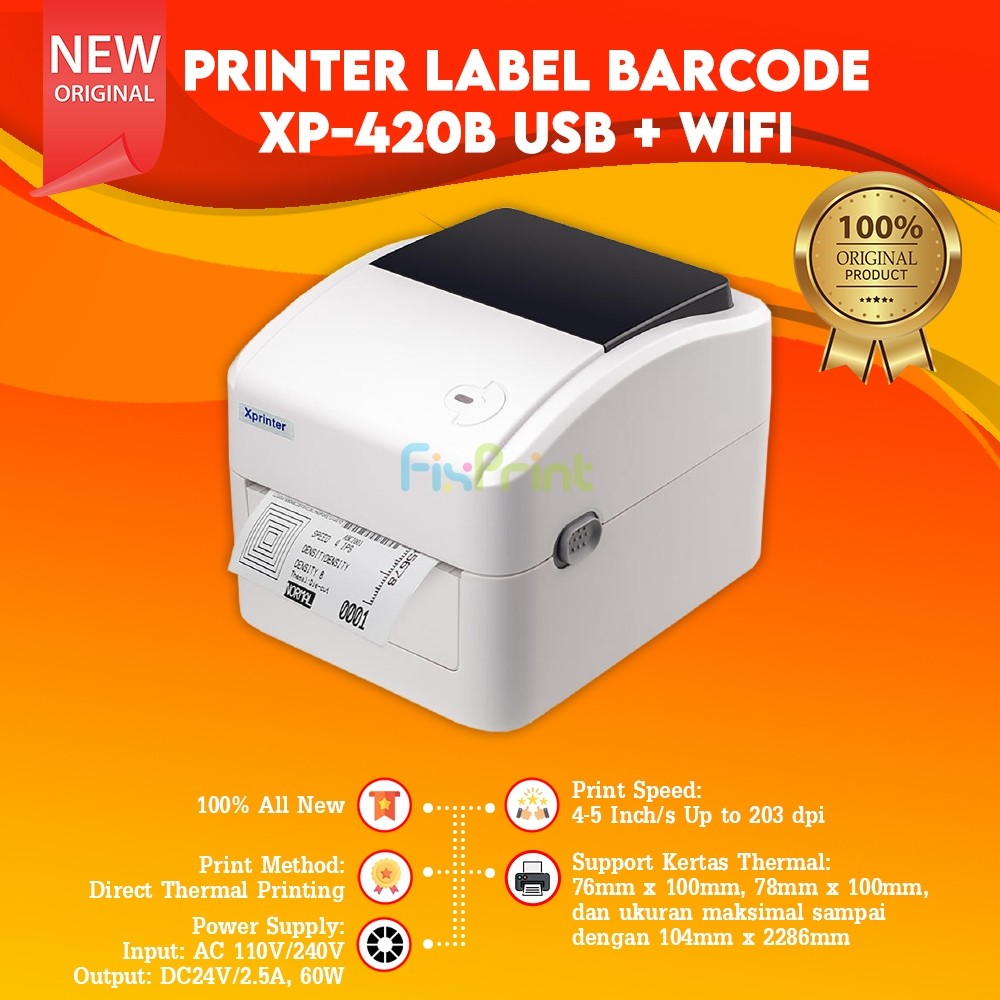 BYTECORE XPRINTER Printer Barcode Thermal XP-420B / BI-420B XP420B Putih XP-4601B 4601B Hitam Printe