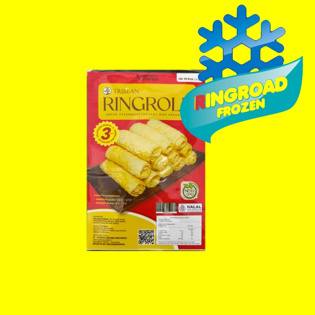 

TRI BEAN RING ROLL KULIT TAHU 10 PCS