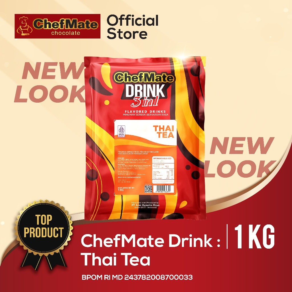

CHEFMATE DRINK THAI TEA 1 KG READY STOCK -BUBUK MINUMAN INSTAN THAI TEA