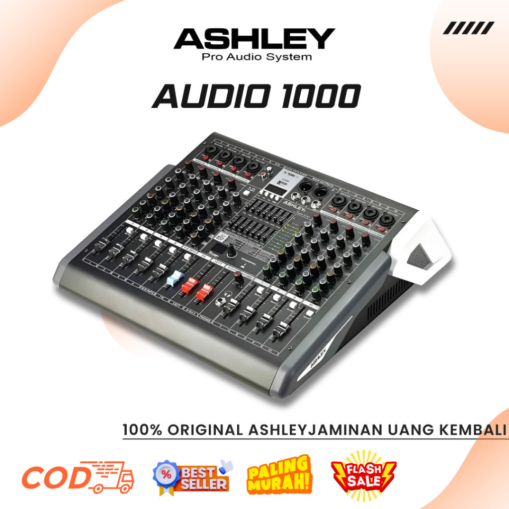 Power Mixer Ashley Audio 1000 Professional Powered Mixer Output Power 2x550 Watt