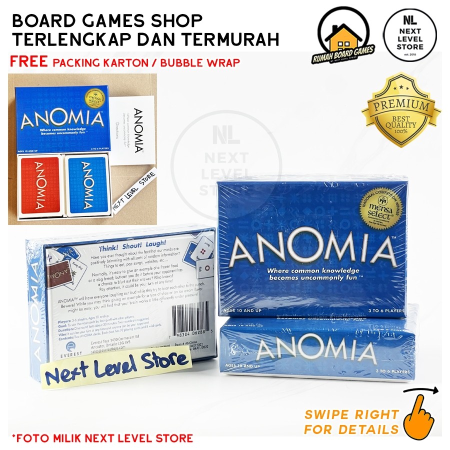 fi_trendy - Anomia Card Game Board Games Family Party Edukasi Permainan Kartu