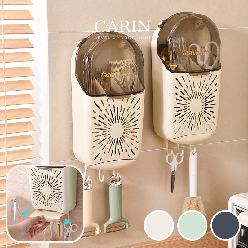 Tempat Sendok Gantung Tempat Sendok Garpu Sumpit / Tempat Sendok Garpu Sumpit dengan Tutup / Pengatu