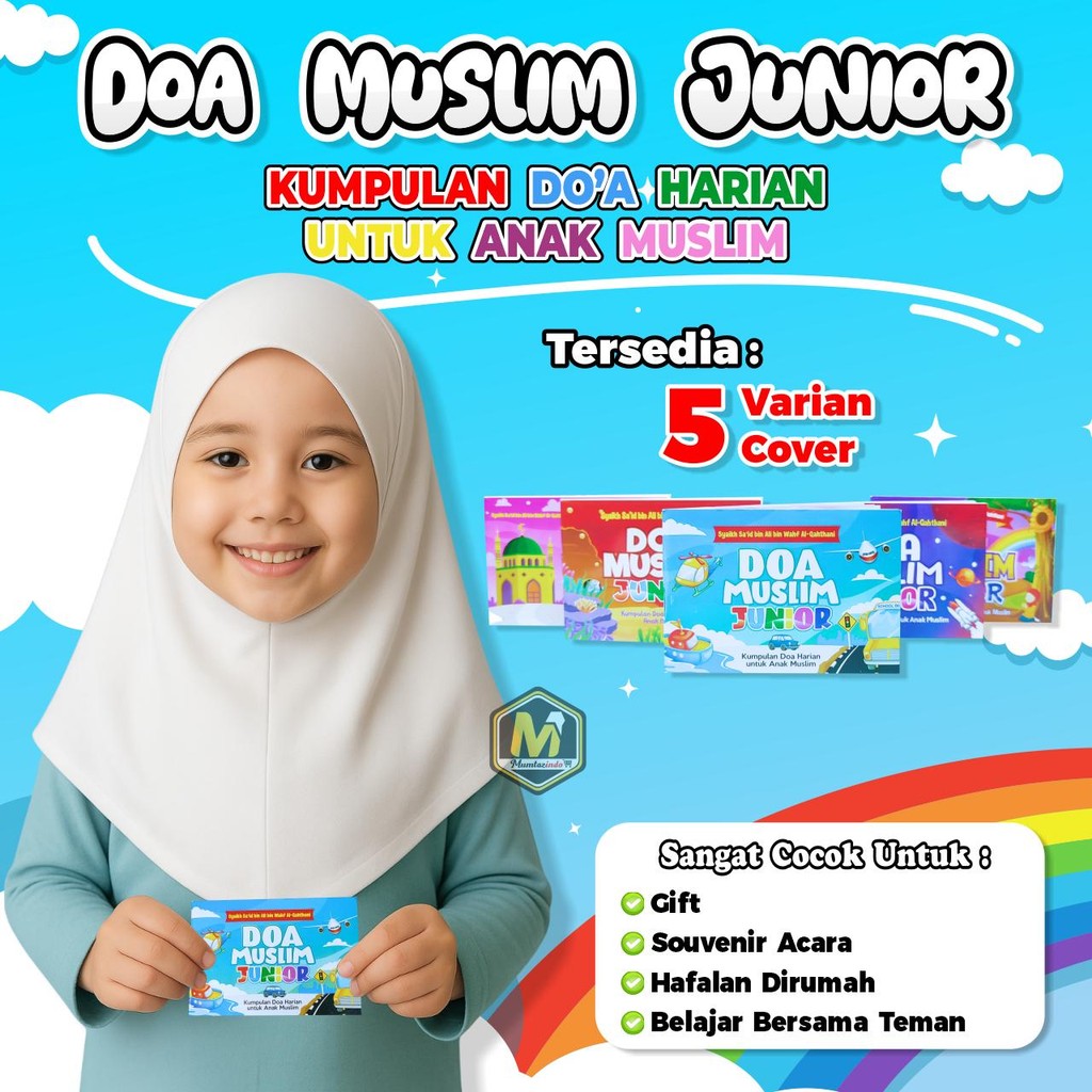 MUMTAZINDO - Buku Doa Muslim Junior / Buku Doa Anak Muslim Mini / Buku Doa Harian Anak Muslim / Doa 