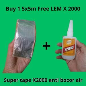 PROMO  Super tape x2000 lakban anti bocor jepang tahan air aluminium tape 1pc - 5X5M