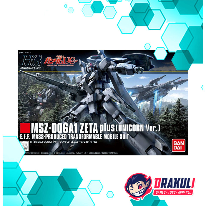 BANDAI Plamo HGUC MSZ-006A1 Zeta Plus (Unicorn Ver.)