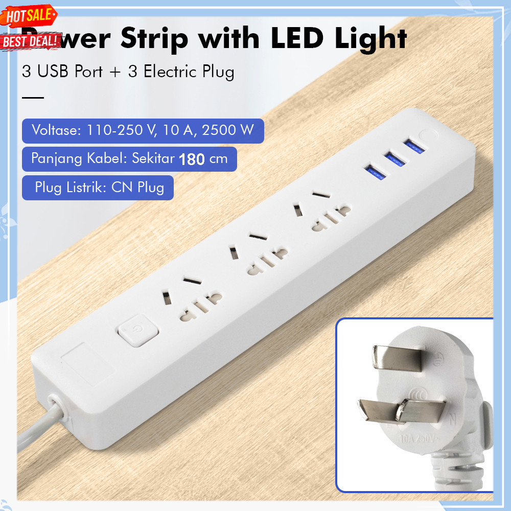 Kabel Stop Kontak 2 meter dengan Wireless Charging  Kabel Olor 2 meter Type C  Colokan Listrik