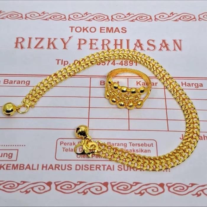 Gelang Tikar Lapis Emas 3gram Free Cincin Ada Surat Toko Perhiasan