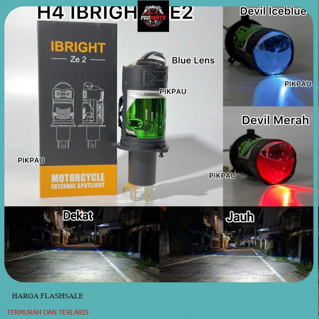 Lampu Utama IBRIGHT H4 ZE2 Dengan Kipas Pendingin